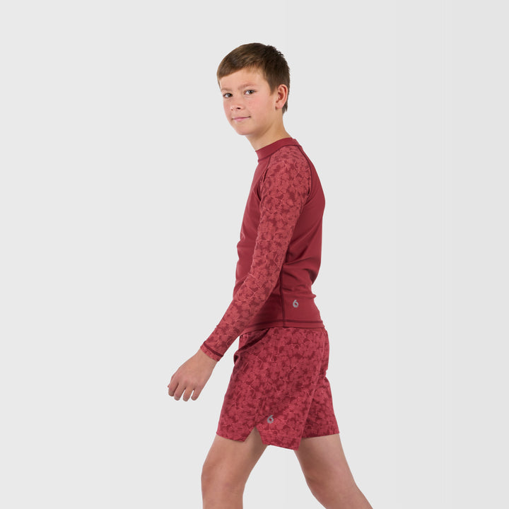 Slater Long Sleeve Sun Shirt - Red Pear - Side