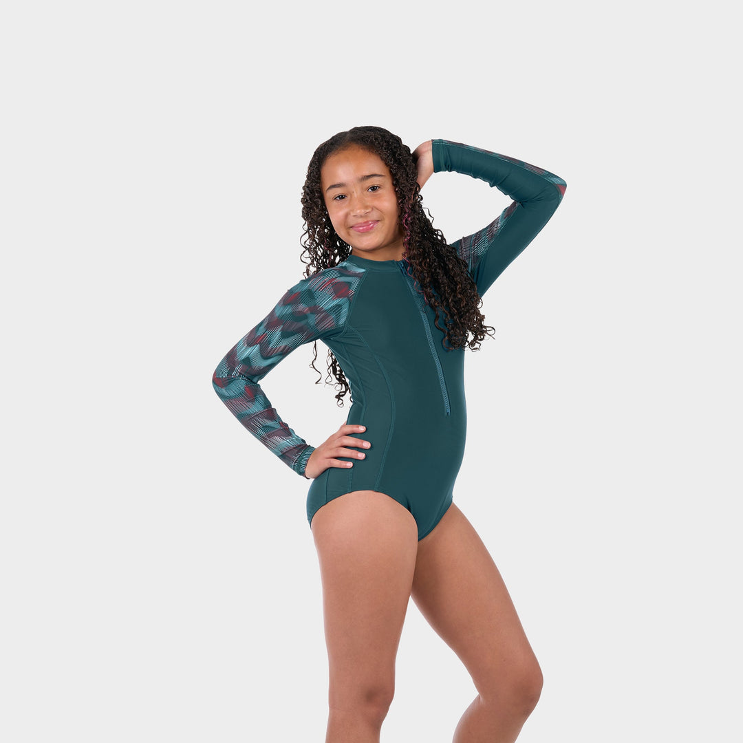 Daphne Long Sleeve One Piece Swimsuit — side view (2)