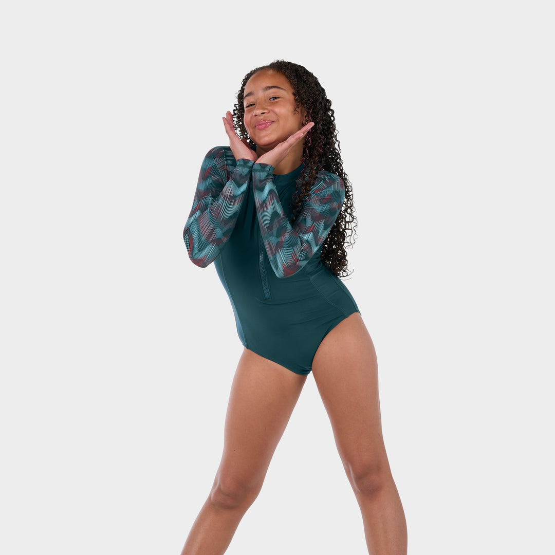 Daphne Long Sleeve One Piece Swimsuit — side view (3)
