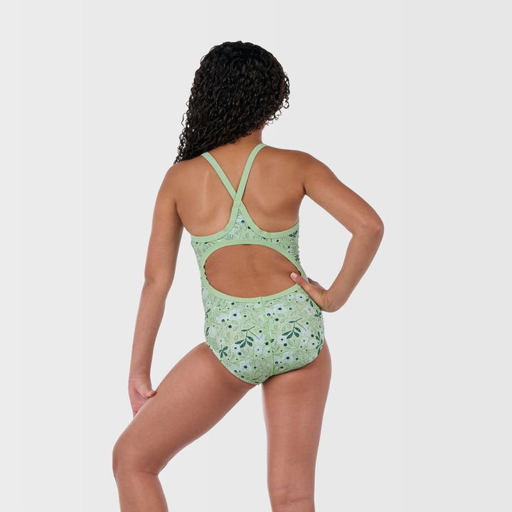 Taylor One Piece Swimsuit - Deep Teal - Back