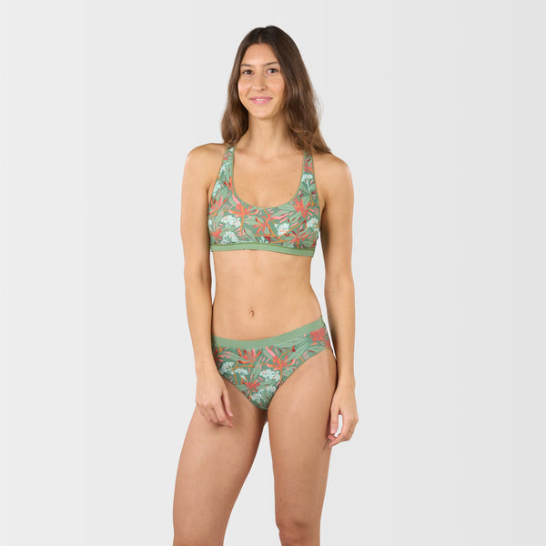 Sunflare Reversible Bikini Bottom - Shale Green - Front