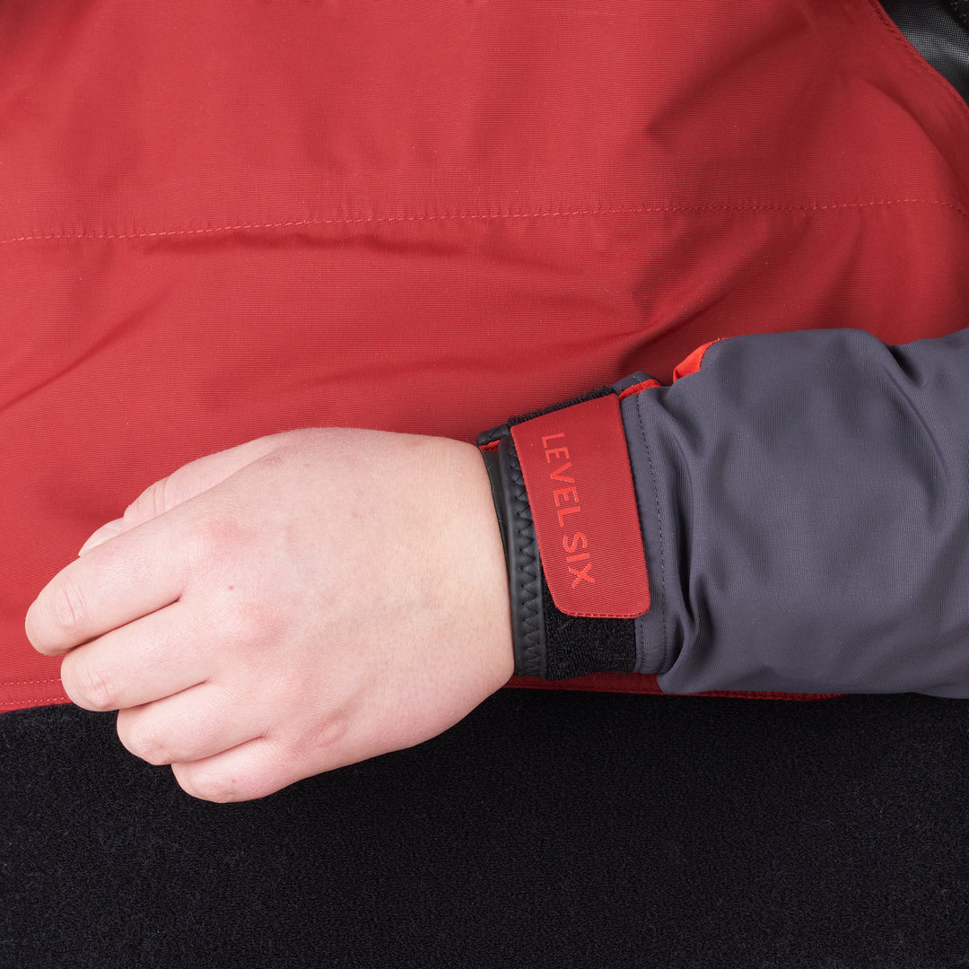 Freya Women's Dry Suit — Merlot, wrist detail