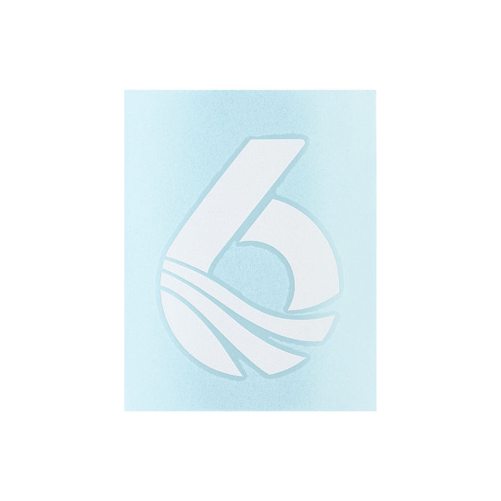 6 Logo Transfer Sticker — White